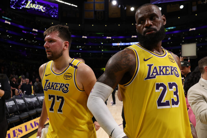 Lebron James and Luka Doncic Lakers