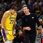 Luka Doncic and JJ Redick Lakers