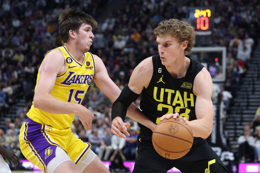 Austin Reaves and Lauri Markkanen Lakers Jazz
