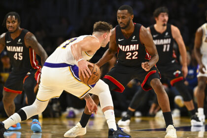 Andrew Wiggins and Luka Doncic Lakers vs. Heat