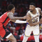 Marcus Smart and Jabari Smith Jr. Los Angeles Lakers vs. Houston Rockets