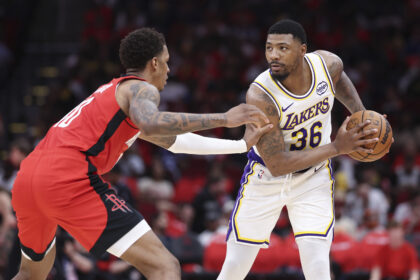 Marcus Smart and Jabari Smith Jr. Los Angeles Lakers vs. Houston Rockets