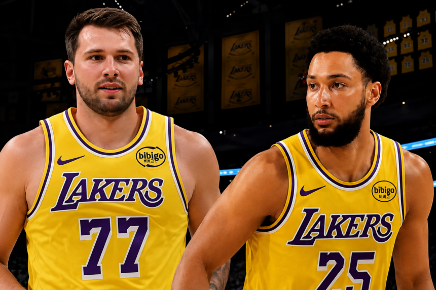 Luka Doncic and Ben Simmons Los Angeles Lakers
