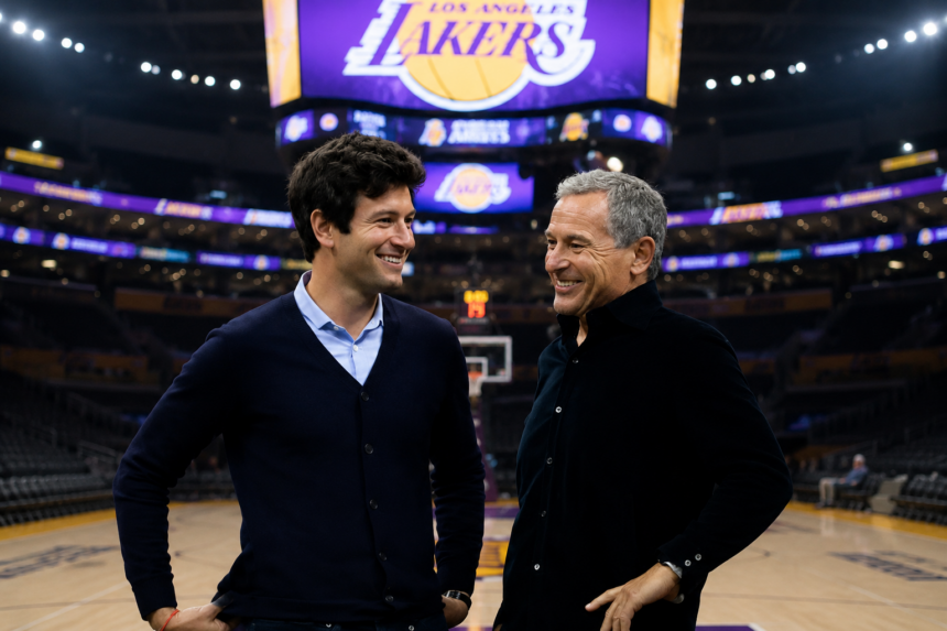 Josh Kushner and Bob Iger Los Angeles Lakers